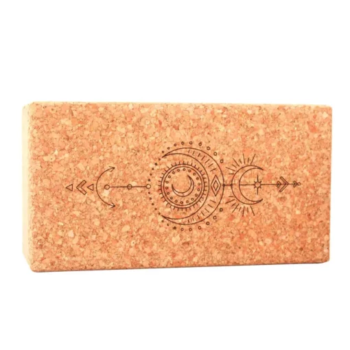 Økologisk kork yogablok med månemotiv - Image 3