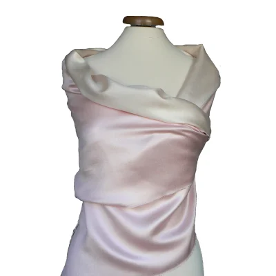 Eksklusivt Parati silke tørklæde - rosa/elfenben