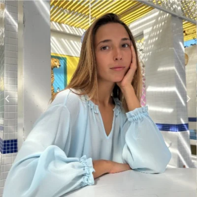 Valentina silketunika - Ciel bleu, one size