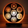 7 Chakra Himalaya salt lampe -  håndlavet - Image 2