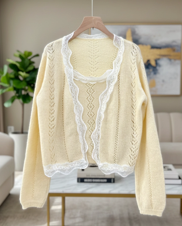Super blød trøje & top i uld og mohair - one size - Billede 5