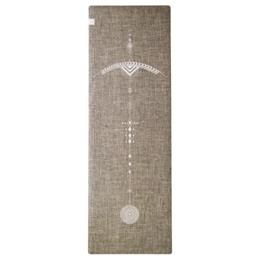 “The shooting bow” økologisk jute og naturgummi yogamåtte -  Mocca - Billede 4