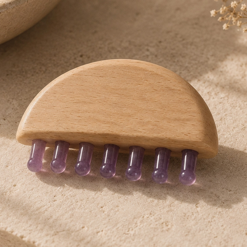 Meridian ansigts- og kropsmassage med Ametyst knopper - Billede 2