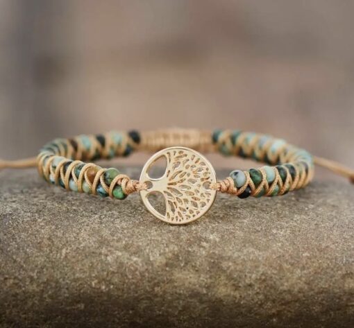 African Turquoise Tree of Life armbånd
