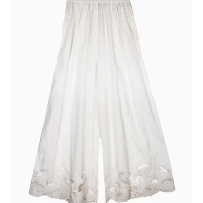 Flowing hvide bukser - S/M