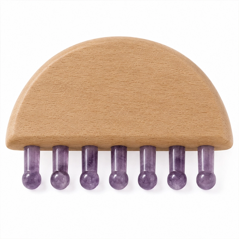 Meridian ansigts- og kropsmassage med Ametyst knopper - Billede 3
