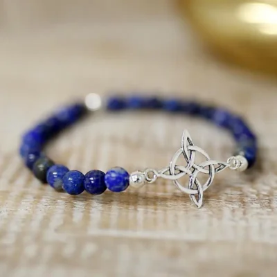 Lapis Lazuli - "witches knot" mala