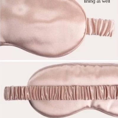 100% silke sovemaske - rosa