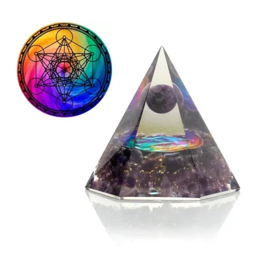 Amethyst oktagon - orgonit pyramide - Image 2