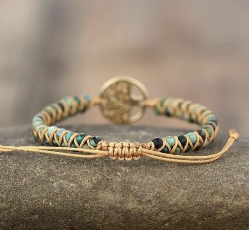 African Turquoise Tree of Life armbånd - Image 3