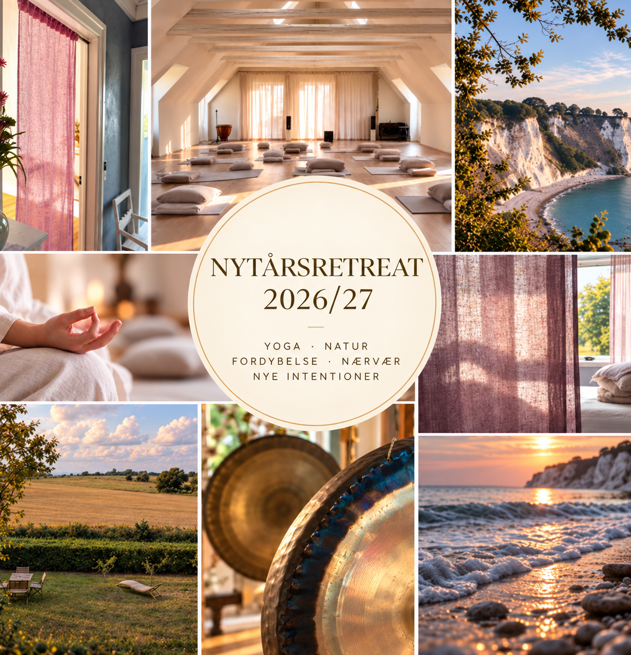 Nytårs yogaretreat 29. december 2026 - 1. januar 2027 - eneværelse, depositum