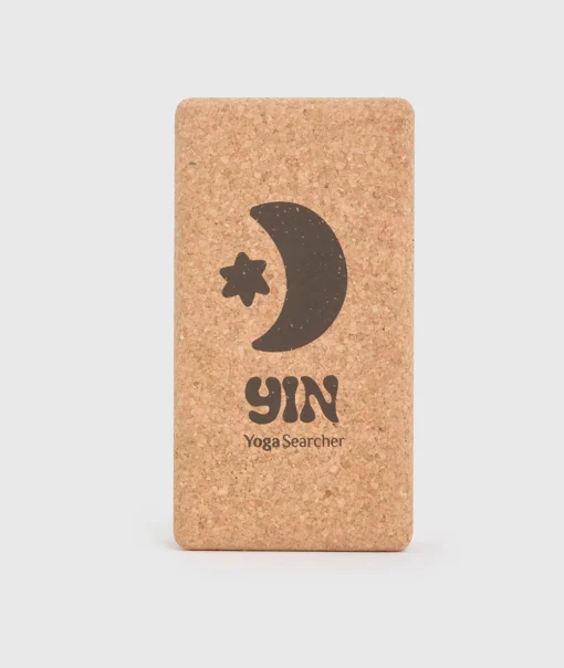 Kork yogablok med Yin motiv