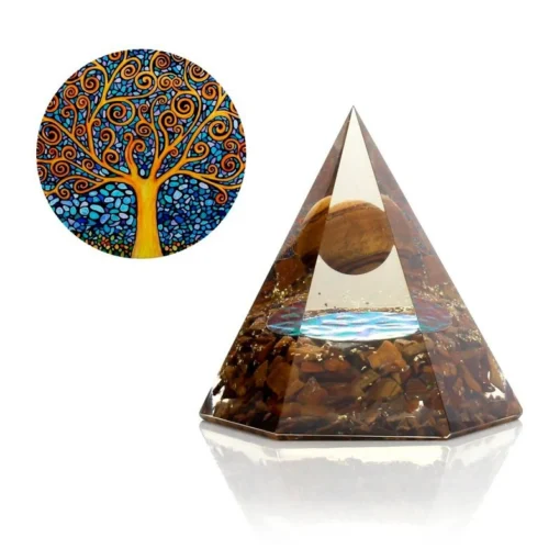 Tigerøje oktogon - orgonit pyramide - Image 3