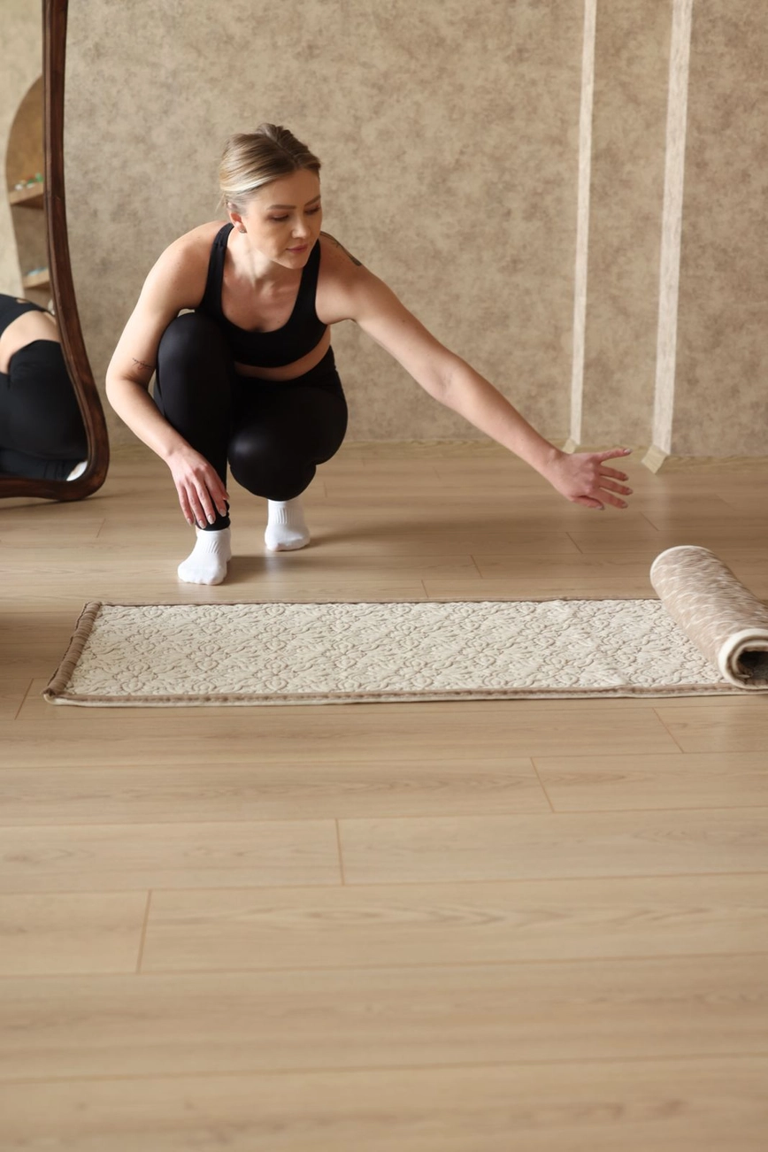 Lotus Yogamåtte – Sand Lotus - Billede 8