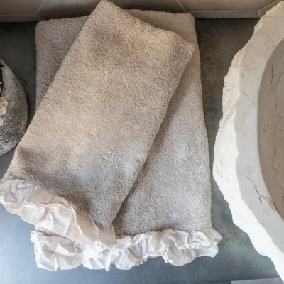 Chez Moi badehåndklædesæt med flæsekant