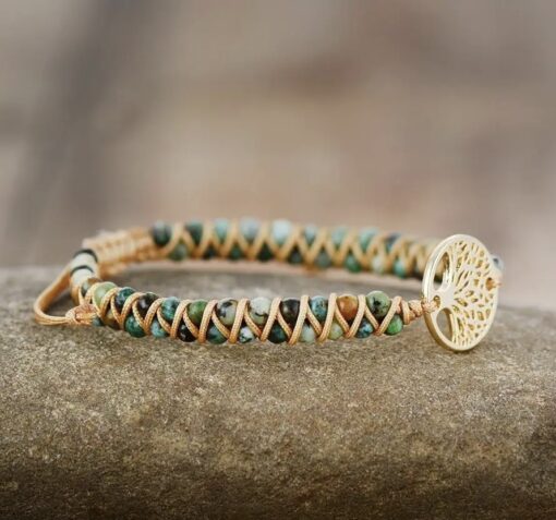 African Turquoise Tree of Life armbånd - Image 2