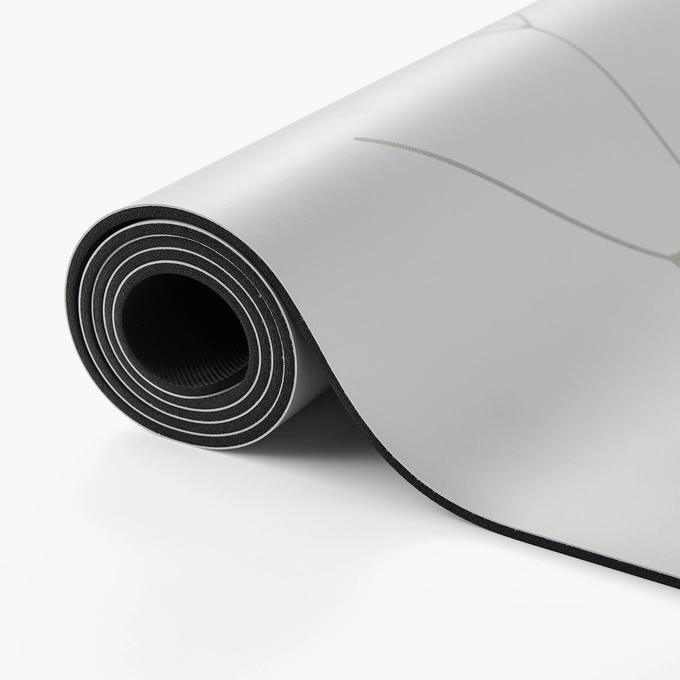 Større og blødere yogamåtte med justeringslinjer - Silver mist - Billede 7