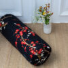 Eksklusiv økologisk yogabolster med print af kirsebærblomster - sort