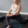 Swirling Gold and Emerald – Økologisk naturgummi yogamåtte med skridsikker overflade - Image 3