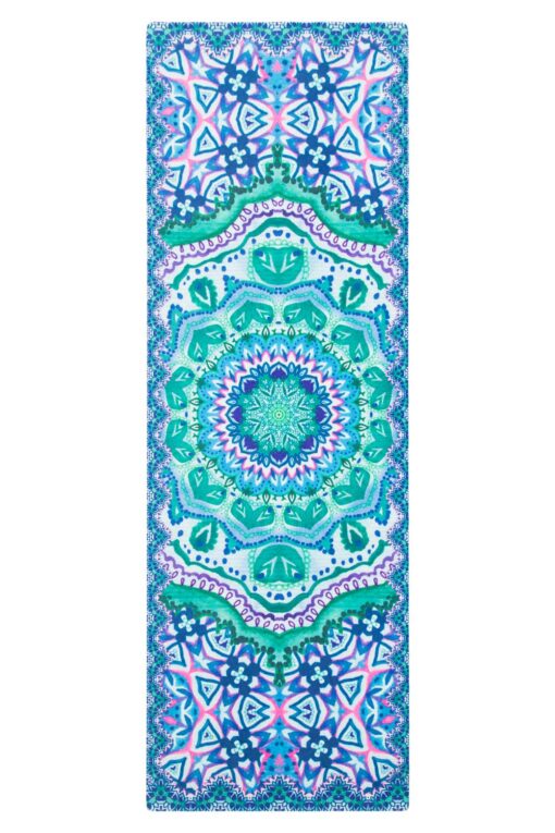 Ocean and Heaven Mandala - Økologisk naturgummi yogamåtte med skridsikker overflade