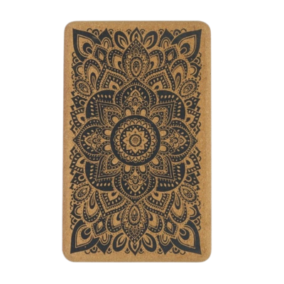Kork yogablok med Mandala motiv