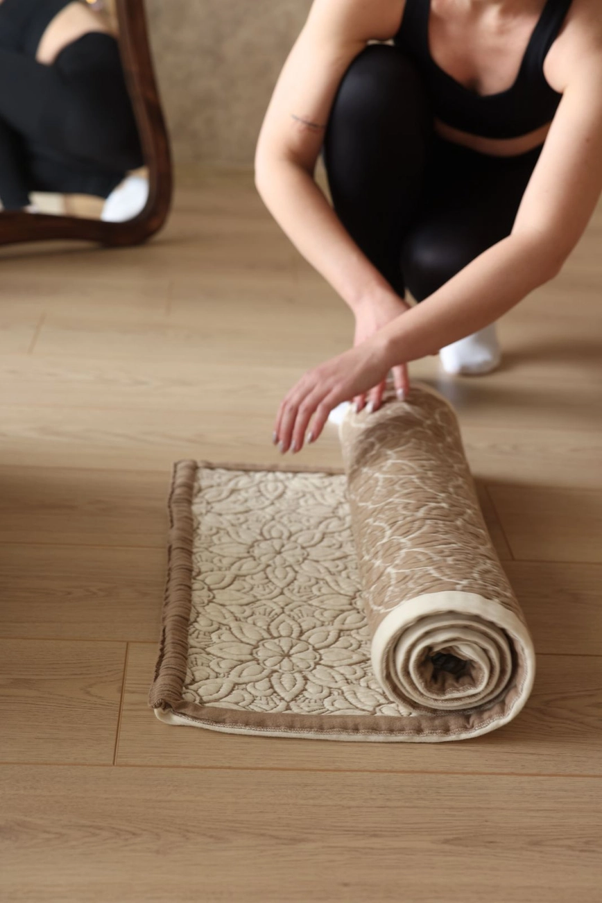 Lotus Yogamåtte – Sand Lotus - Billede 5