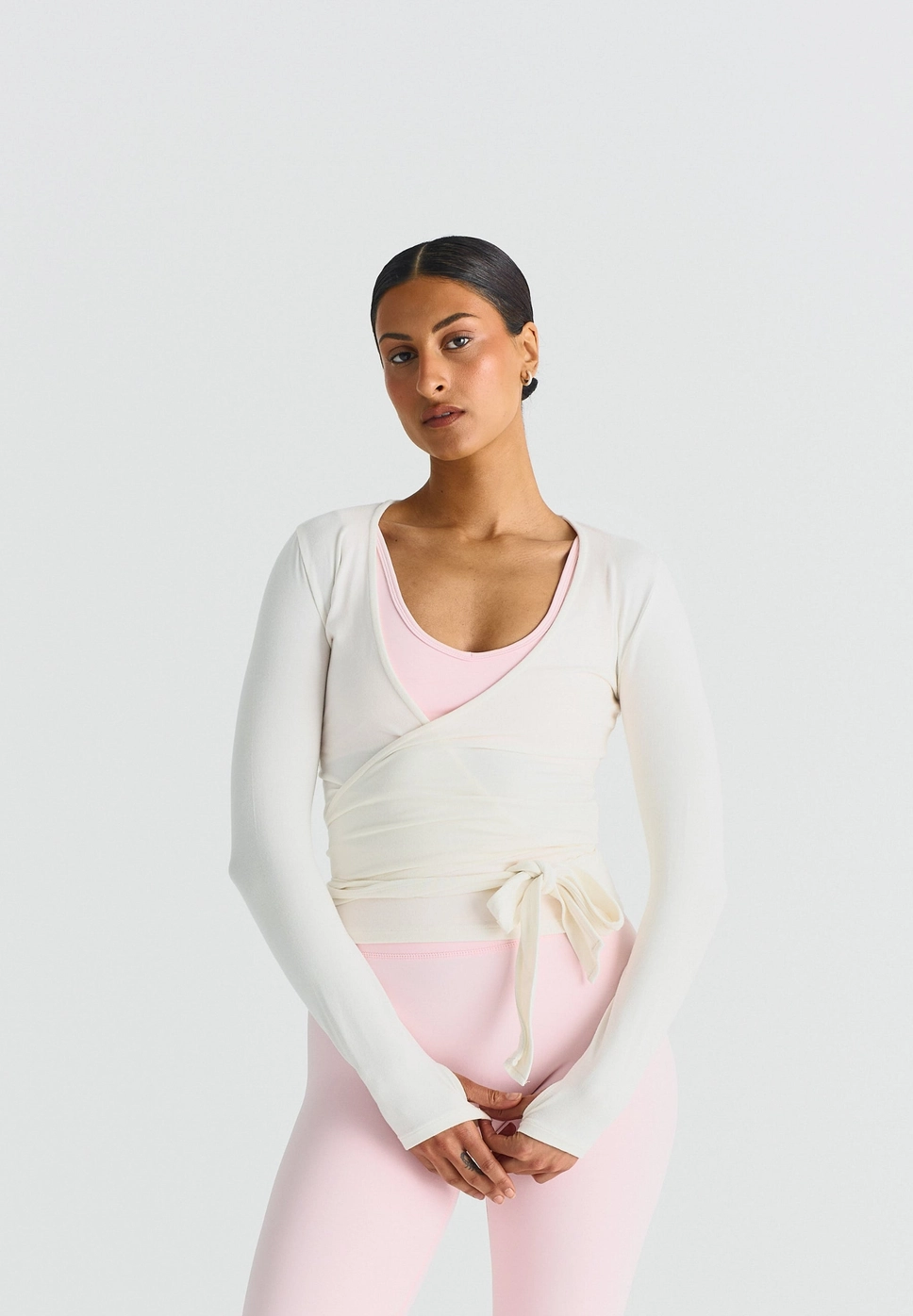 Soft Ballet Wrap Top - pearl, str. M