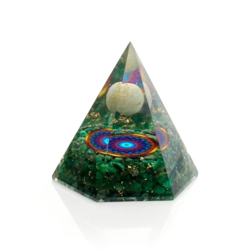 Grøn jade oktagon - orgonit pyramide - Image 2