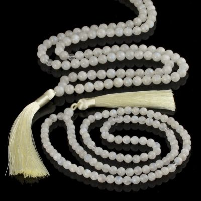 Buddhistisk Japa Mala i månesten - 108 perler