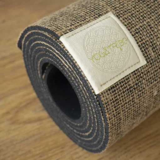 “The shooting bow” økologisk jute og naturgummi yogamåtte -  Mocca - Billede 3