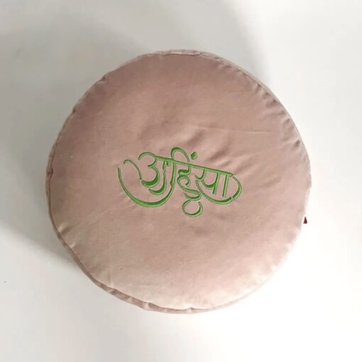 Den fineste "Ahimsa" rosa velour meditationspude