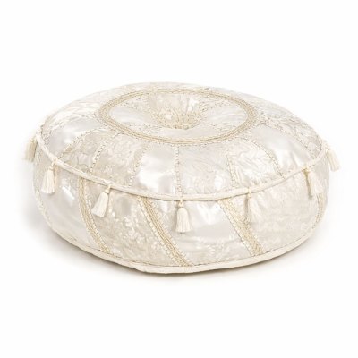 Dekorativ puf - hvid