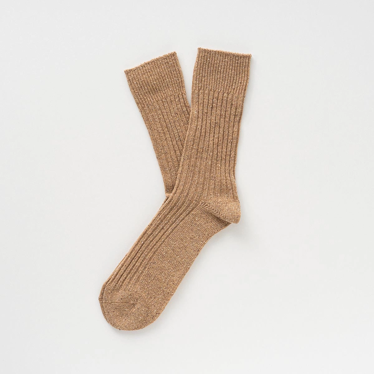 Silke- og uldsokker - Warm Sand, str. 36-40