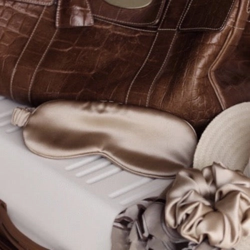 100% silke sovemaske - rosa - Billede 5