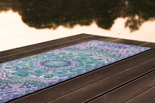 Ocean and Heaven Mandala - Økologisk naturgummi yogamåtte med skridsikker overflade - Image 9