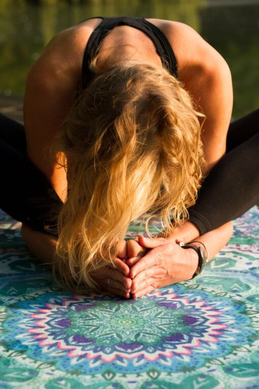 Ocean and Heaven Mandala - Økologisk naturgummi yogamåtte med skridsikker overflade - Image 7