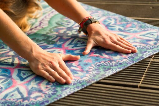 Ocean and Heaven Mandala - Økologisk naturgummi yogamåtte med skridsikker overflade - Image 8